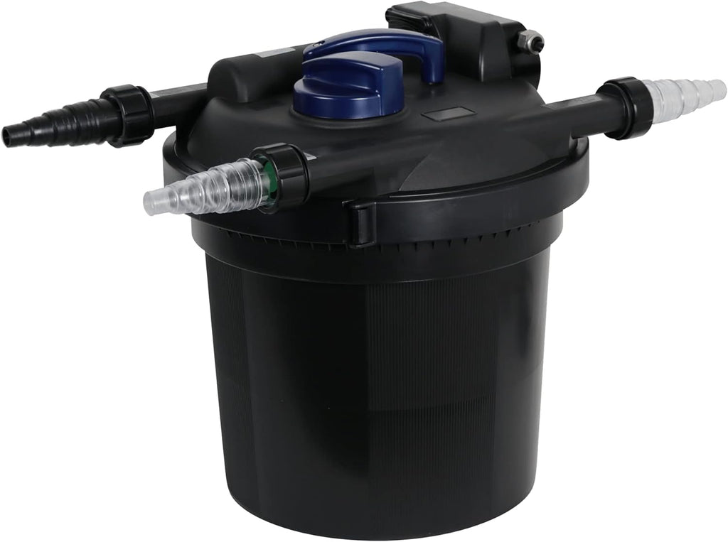 The Pond Guy AllClear G2 Bio Pressure Filter & Ultraviolet Light Clarifier with Backflush System, Pressurized External UVC Biological & Mechanical Filtration, Koi Fish Water Garden, All Clear 2000