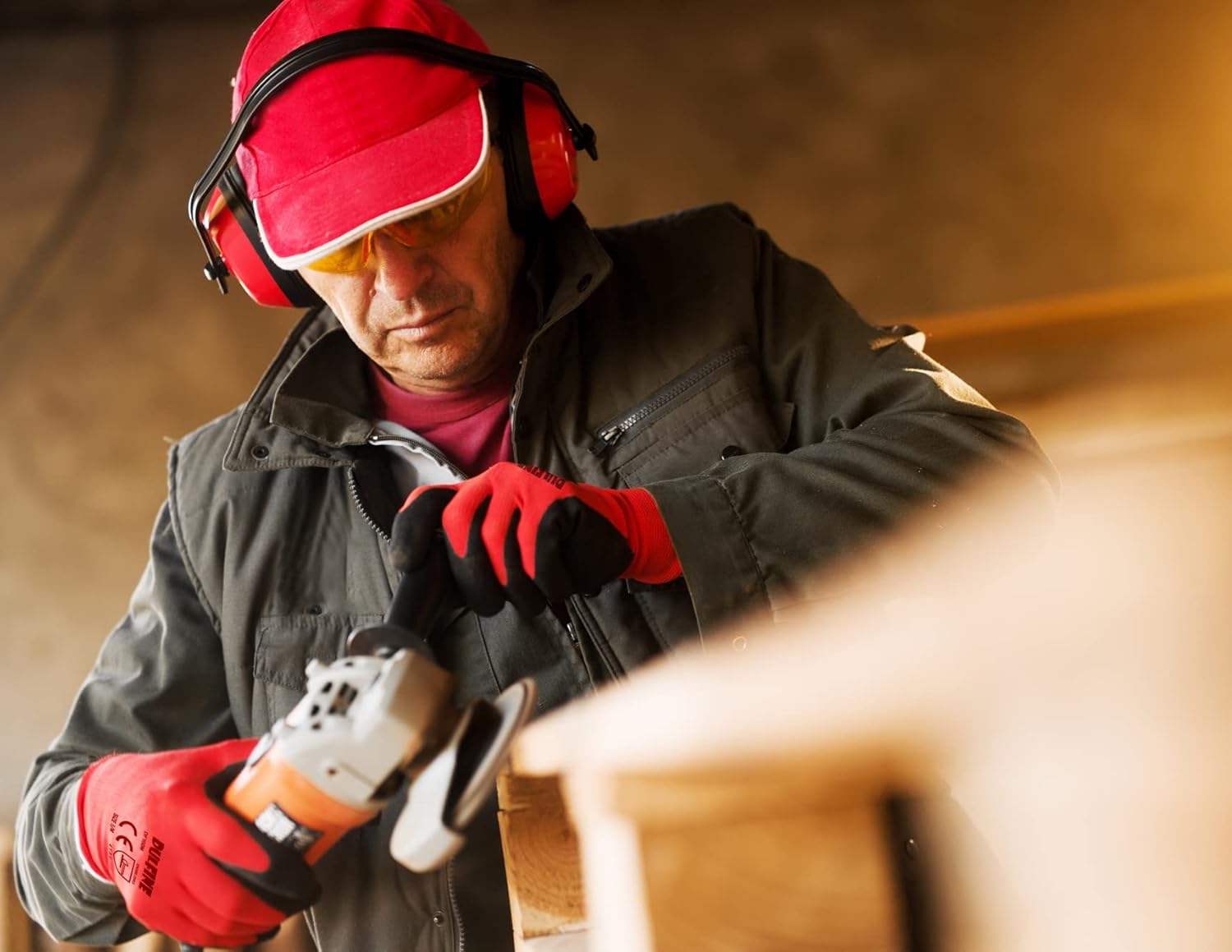 DULFINE Safety Work Gloves PU Coated-60 Pairs,Red Seamless Knit Glove with Polyurethane Coated Smooth Grip on Palm & Fingers, for Men and Women, Ideal for General Duty Work (XX-Large)