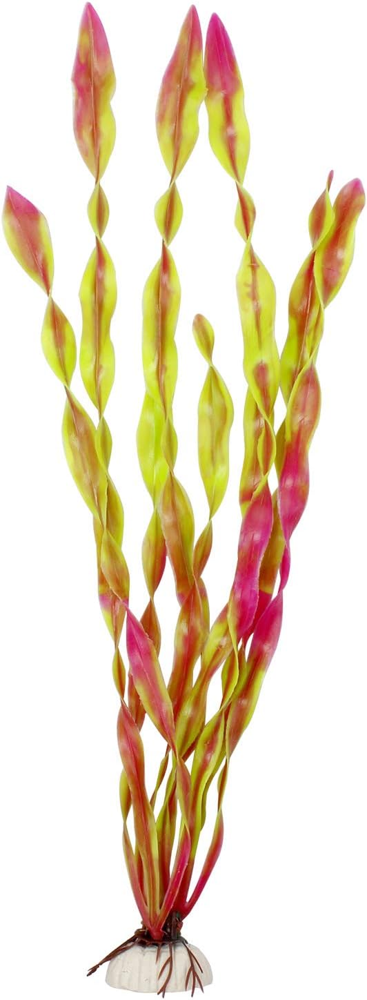 MyLifeUNIT Artificial Seaweed Water Plants for Aquarium, Plastic Fish Tank Plant Decorations 10 PCS (12 Inches Tall, Wine Red)