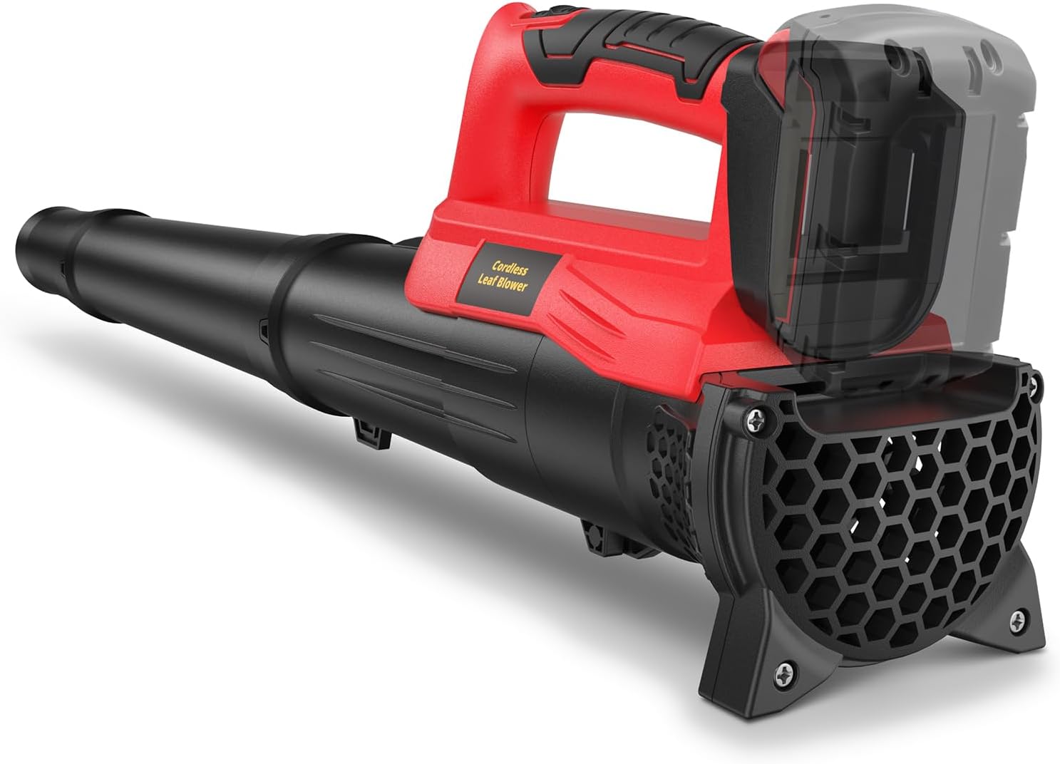 Cordless Leaf Blower for Milwaukee 18V Battery, 450CFM Electric Leaf Blower with 130MPH, Copper Motor, Handheld for Lawn Care, Yard (Battery Not Included) (Red)