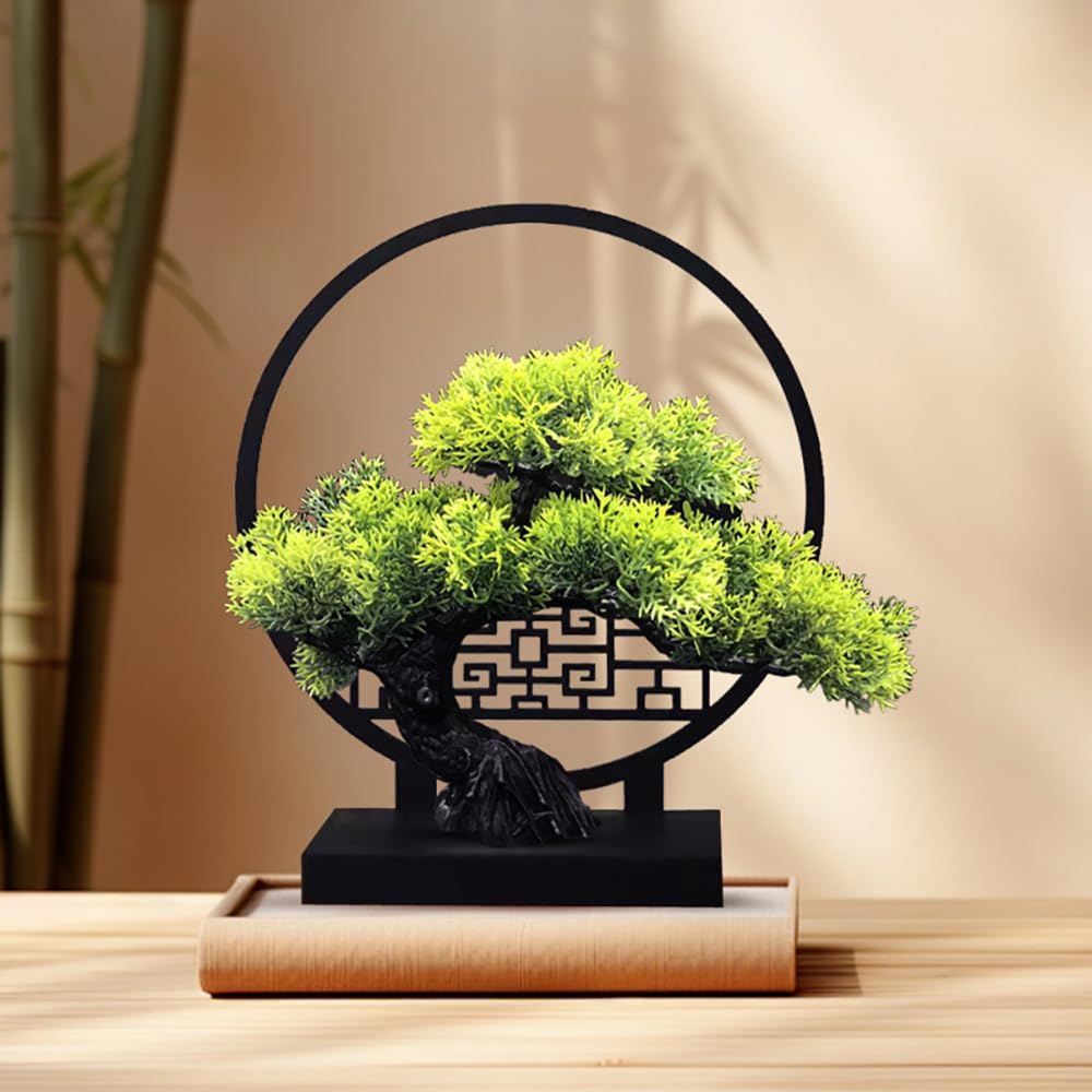 Ryoma Artificial Pine Tree Set Simulated Bonsai Features Ornaments Chinese - Style Desktop Screen Ornament 2 Set