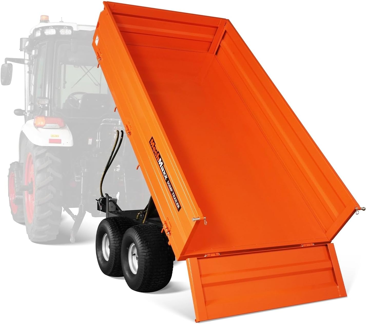 2-Ton Capacity Hydraulic Dumping Heavy-Duty Dump Dumper Cart Agricultural Farm Trailer Cart Mechanical Trailer with Tail Light