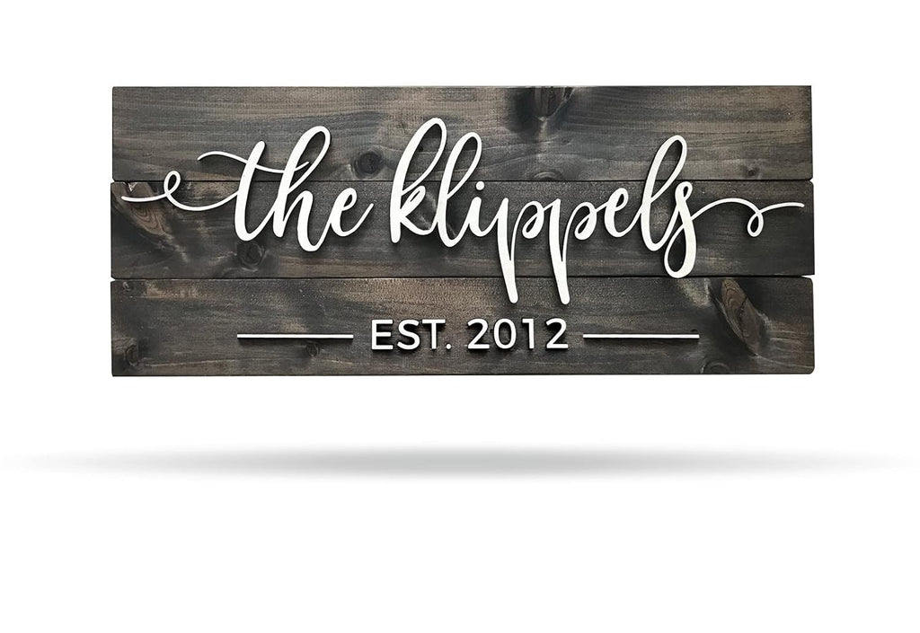 Custom Wood Sign Personalized Handmade Wedding Gift Wood Wall Art Personalized Sign Last Name Sign Established Sign Wooden Signs Bridal Shower Gift Anniversary Gift