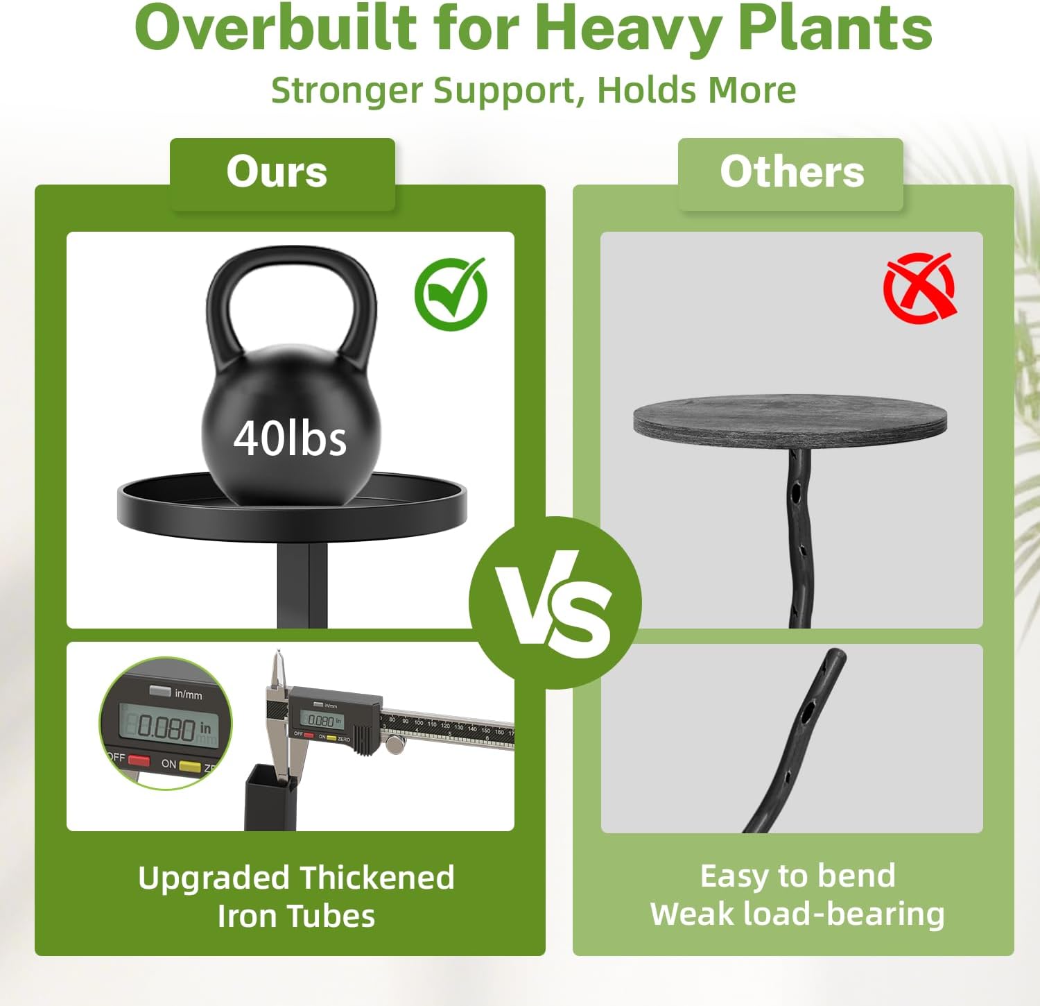 iDavosic.ly 4 Tier Plant Stand Indoor, Corner Tiered Multiple Flower Holder Shelf with Metal Trays, Orchid Display Wooden Rack for Patio Porch Living Room Balcony Outdoor, Modern Black & Rustic Brown