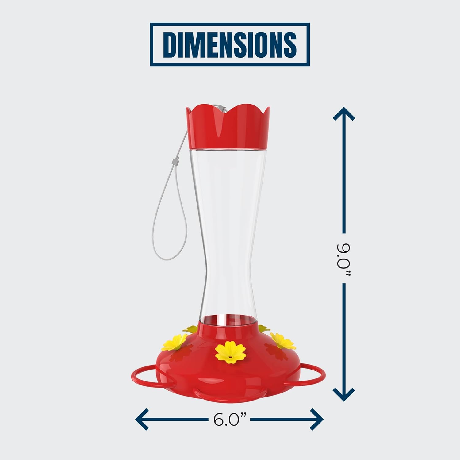 MEKKAPRO Two-Pack Hummingbird Feeders for Outdoors Hanging Made from Glass, 10oz, Hanging 5 Nectar Feeding Stations, Top Fill Hummingbird Feeder, Bright Red, Backyard Feeder (10 Ounce - 2 Pack)