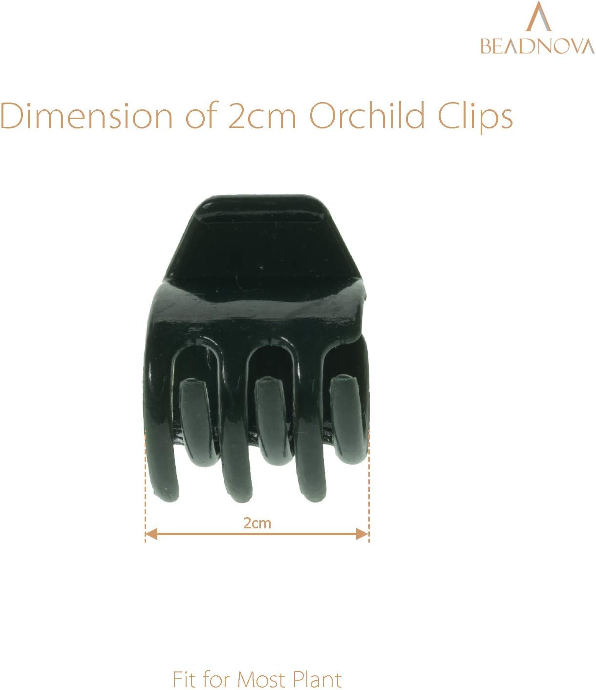 BEADNOVA Plant Clips 50Pcs Large Orchid Clips for Orchid Support Plant Support Flower Vine (2cm, 50PCS)