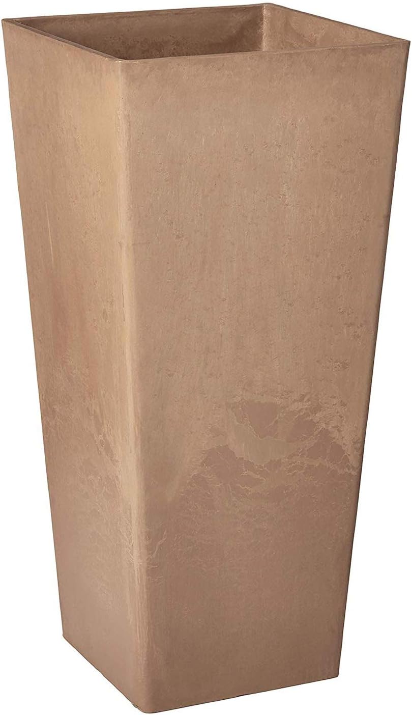 Arcadia Garden Products PSW FS32TP Contempo Tall Square Planter, 13 by 13 by 28-Inch