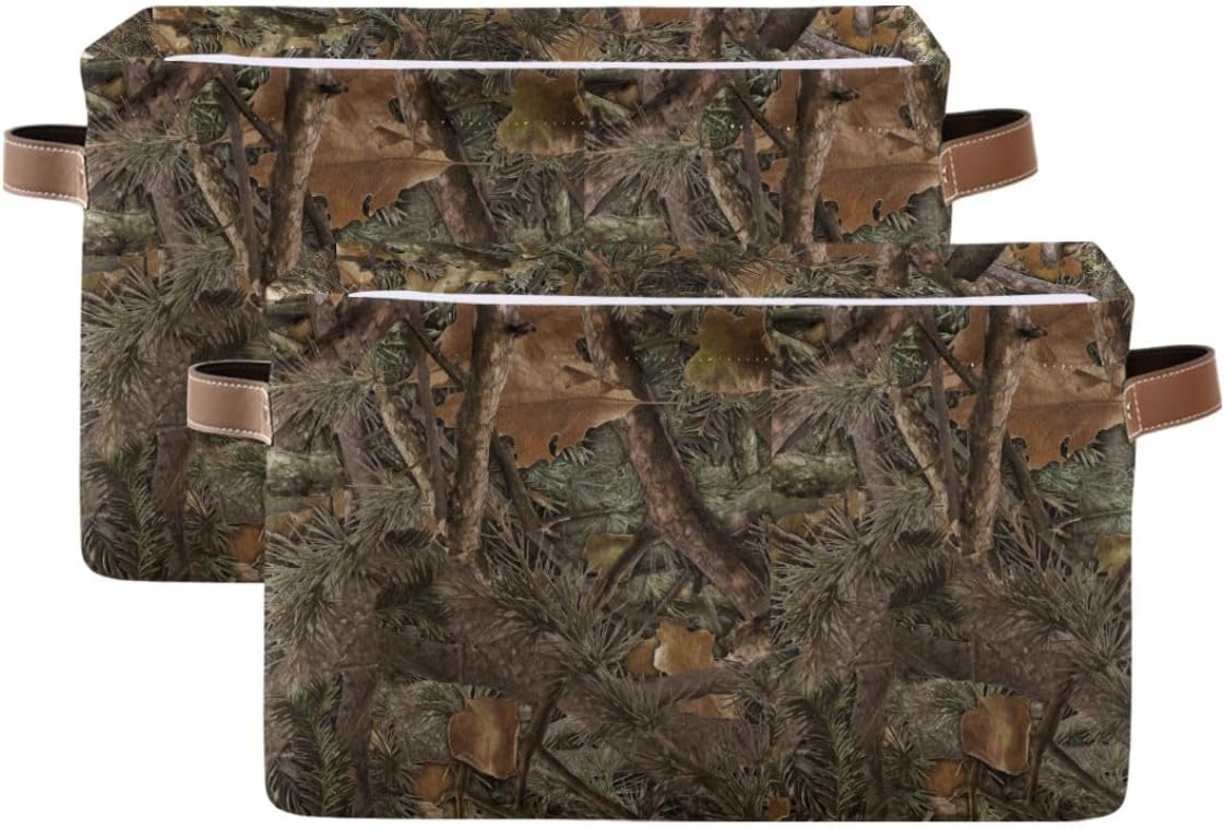 Camouflage Rectangular Storage Basket Organizer Bin Shelf Baskets For Clothes Gifts For Home Office Dorm