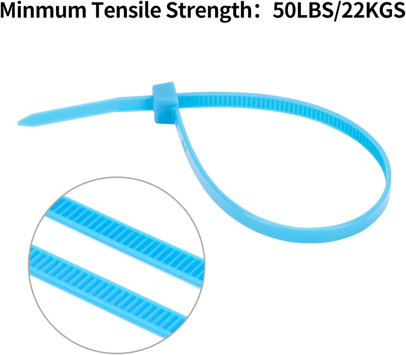 XINGO 100PCS Cable Zip Ties Heavy Duty, Premium Nylon Plastic Wire Ties with 50 Pounds Tensile Strength, Self-Locking Black Nylon Zip Ties for Indoor and Outdoor (6 inch, Black)