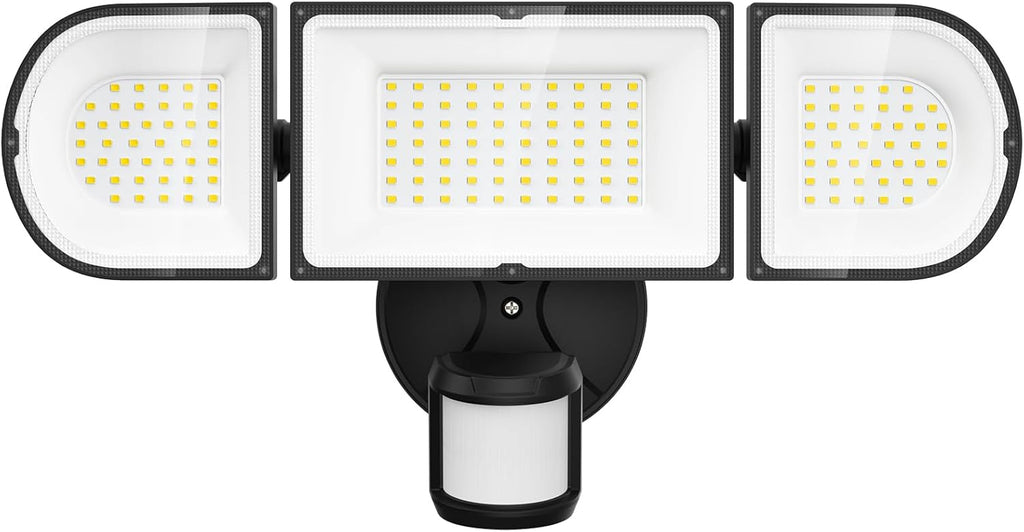 150W Motion Sensor Lights Outdoor for Outside, 15000LM LED Flood Lights Outdoor Wired Dusk to Dawn, Exterior Security Floodlight Fixture Waterproof IP65, Outdoor Lighting for House, Garage