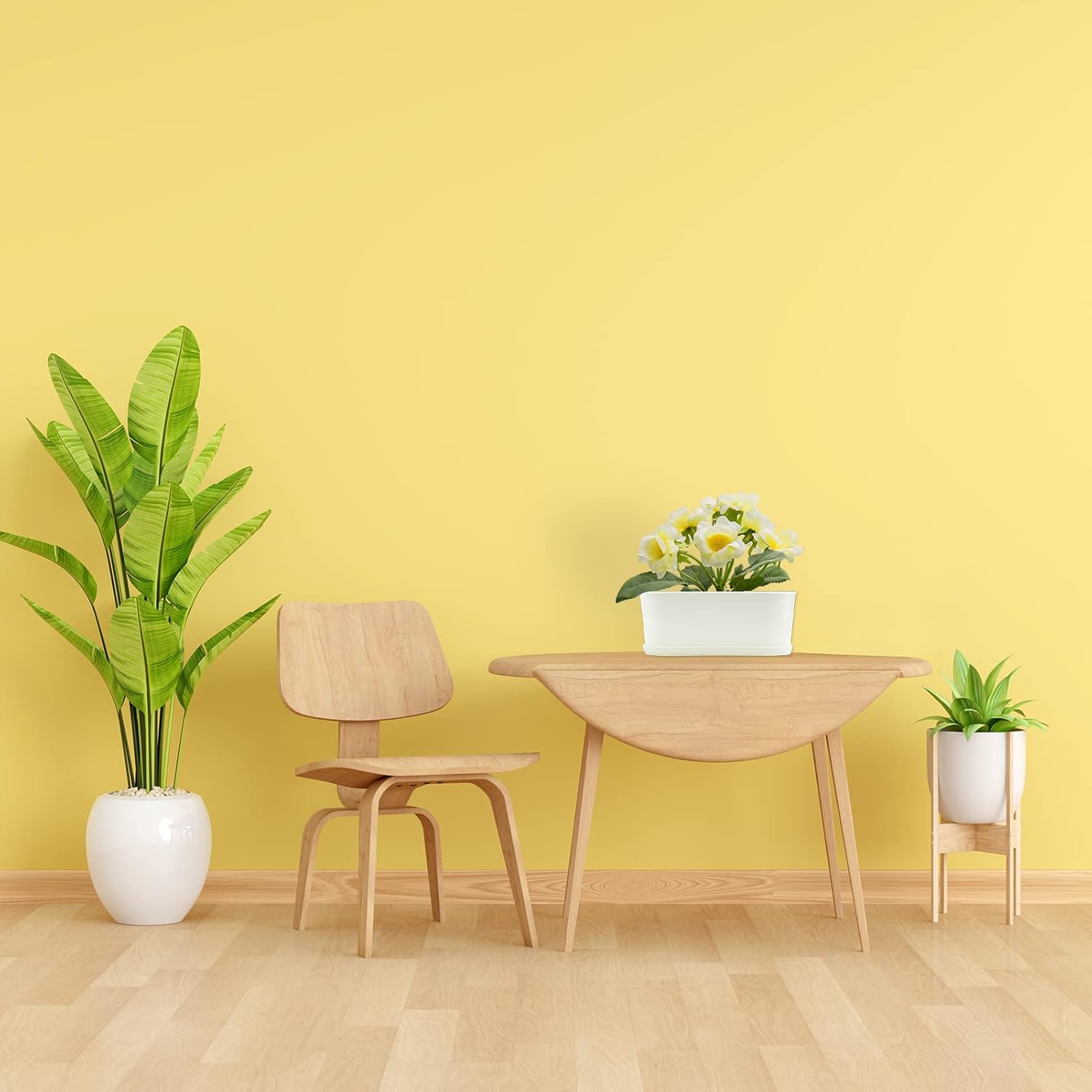 10-Pack Herb Planter with Saucer for Plant Window Box, Plastic Planter with Multiple Drainage Holes and Tray for home Garden Succulents Modern Decorative Window Planter Box Flower Pots Gardening Pot