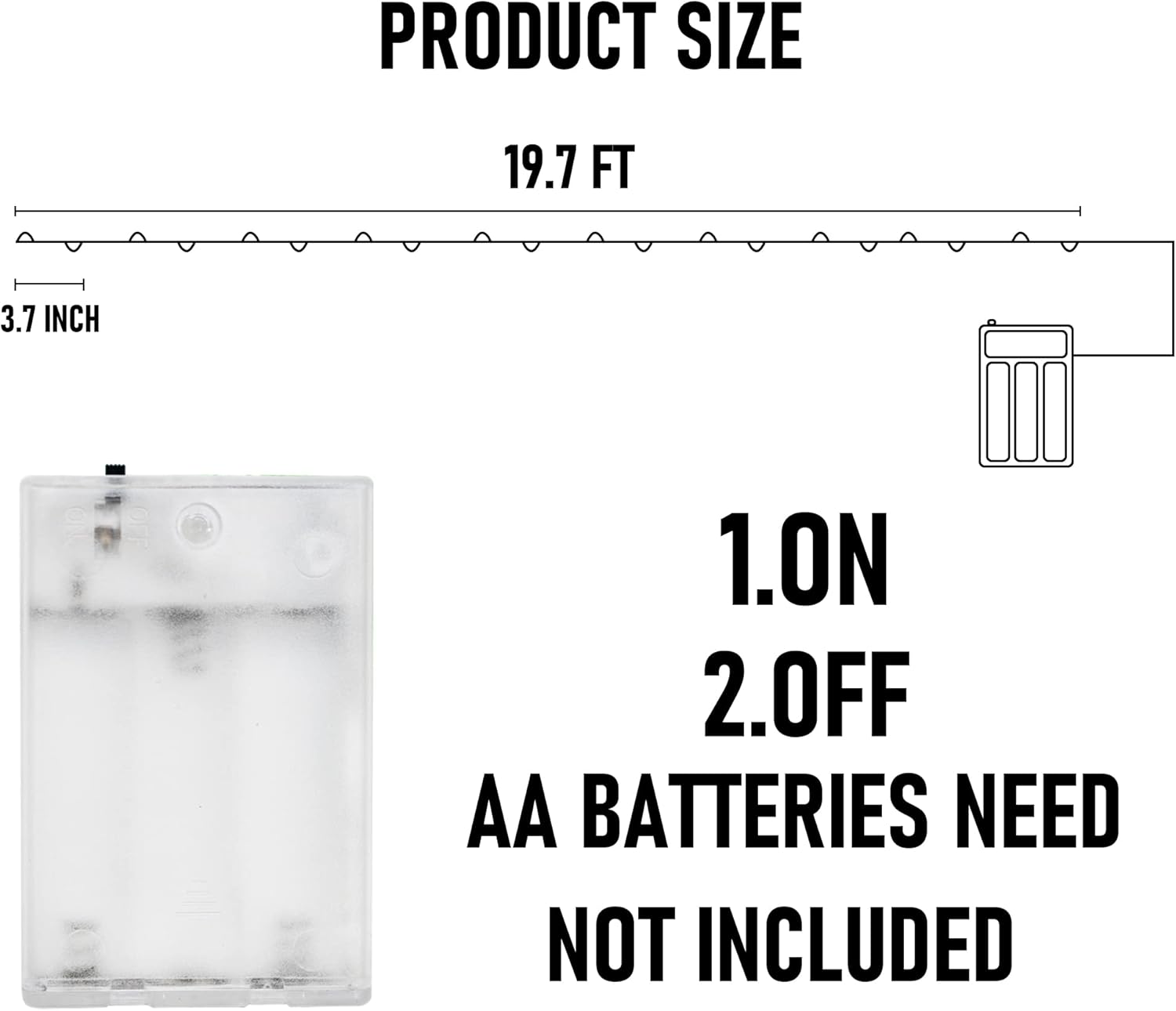 Dazzle Bright Fairy Lights Battery Operated, 20 FT 60 LED Silver Wire Waterproof Battery Operated String Lights, Christmas Decorations for Indoor Outdoor Bedroom Yard Decor, Red