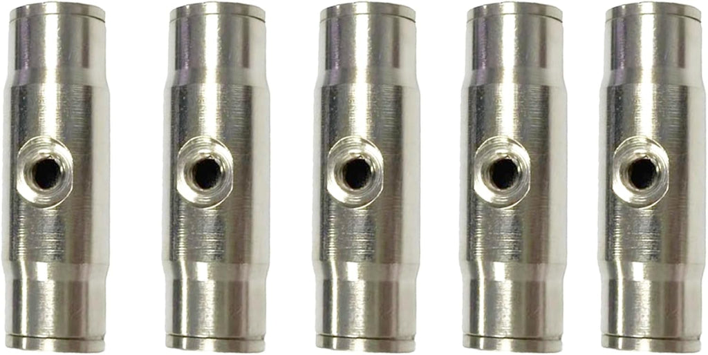 Slip Connectors for High Pressure Misting System, 3/8" Brass Misting Nozzle Connectors, Push to Connect Fittings for 3/16" Threaded Mister Nozzles 5 pcs