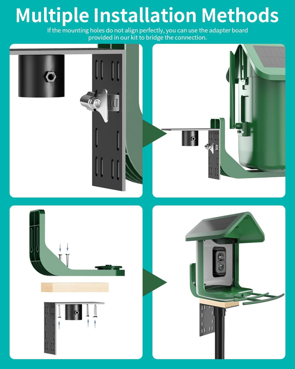 Bird Feeder Pole – 90 Inch Height Bird House Pole with 1-Inch Dia Heavy Duty for Birdfeeders, Feeding Stand with Mount Kit for Outdoor, Slip-Fit Connection