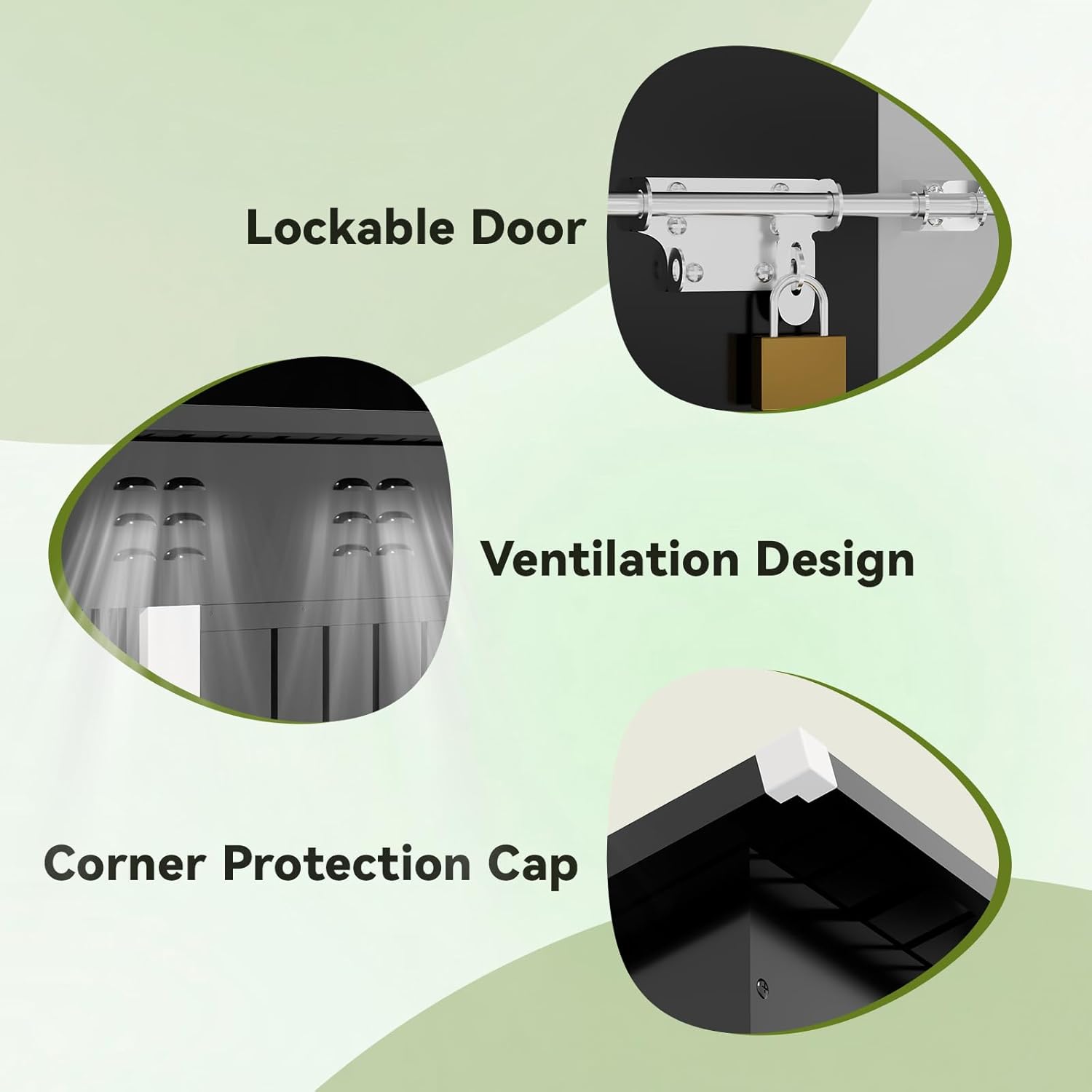 COMHOMA Shed Outdoor Storage Shed Metal,Lockable Doors Tool Sheds with Sloping Roof,Steel Garden Shed with Air Vent for Backyard,Patio,Lawn,Poolside (Grey, 5'*3')