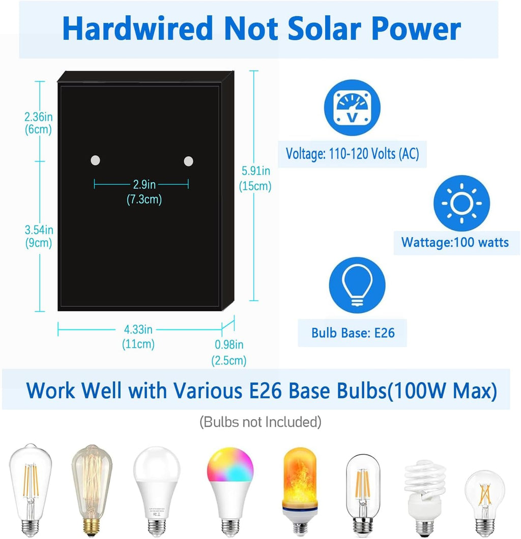 Dusk to Dawn Motion Sensor Outdoor Lights - Dark red Exterior Light Fixture Wall Mount for Outside House Porch Patio Garage - Yard Front Motion Detector Lantern - Waterproof Anti-Rust Lighting