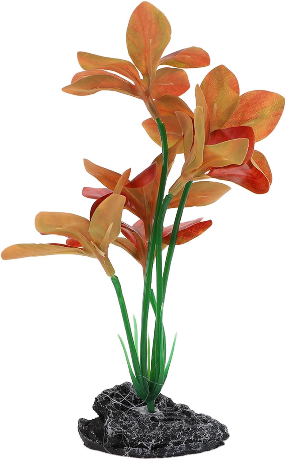 Aquarium Plastic Plants, Reptile Plant Decoration, Aquatic Plant Resin Decor, Betta Fish Tank Realistic Plants for Aquarium, 7.28" Height, Red
