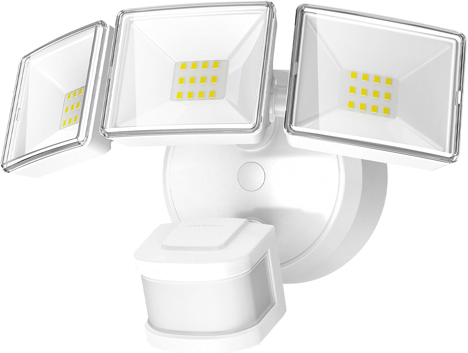 OREiN 3500LM/26W Flood Lights Outdoor, 240°/40FT Motion Sensor Outdoor Lights Dusk to Dawn Security Lights IP65 Waterproof 3 Modes for Outside 3500SQ.FT Front Door, Garage, White (Hardwired)