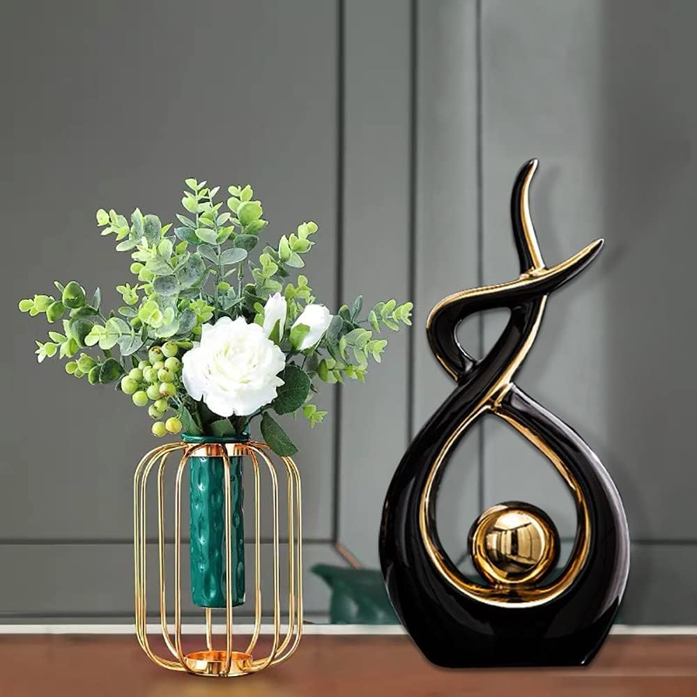Norrclp Home Decor Modern Abstract Art Ceramic Statue Table Decorations for Dining Room Living Room Office Centerpiece