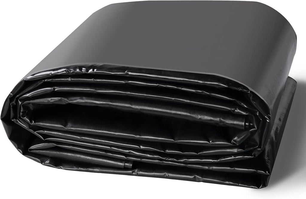 VEVOR 10 x 13 ft Pond Liner, 20 Mil Thickness, Pliable & Durable LLDPE Material, Easy Cutting Underlayment for Fish or Koi,Waterfall, Fountains, Water Gardens, Black