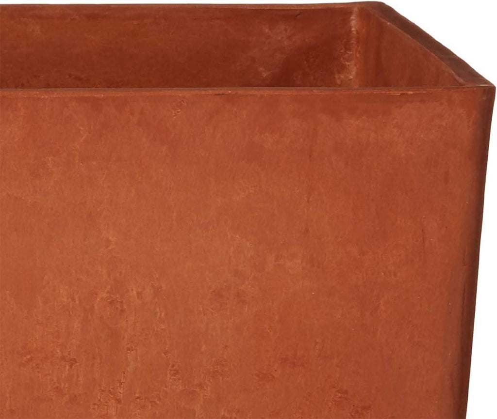 Arcadia Garden Products PSW UFH41TC Contemporary Tall Square Planter, 16 by 16 by 32", Terra Cotta Color