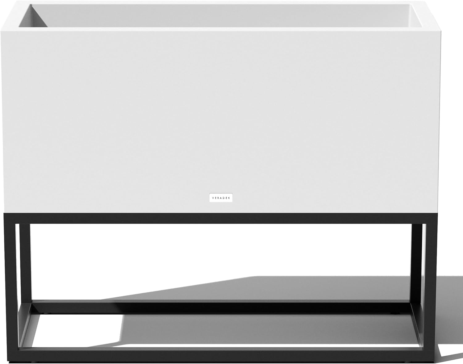 Veradek Block Series Raised Long Box Planter for Patio & Garden | Durable All-Weather Use with Aluminum Stand | Modern Décor for Herbs, Flowers