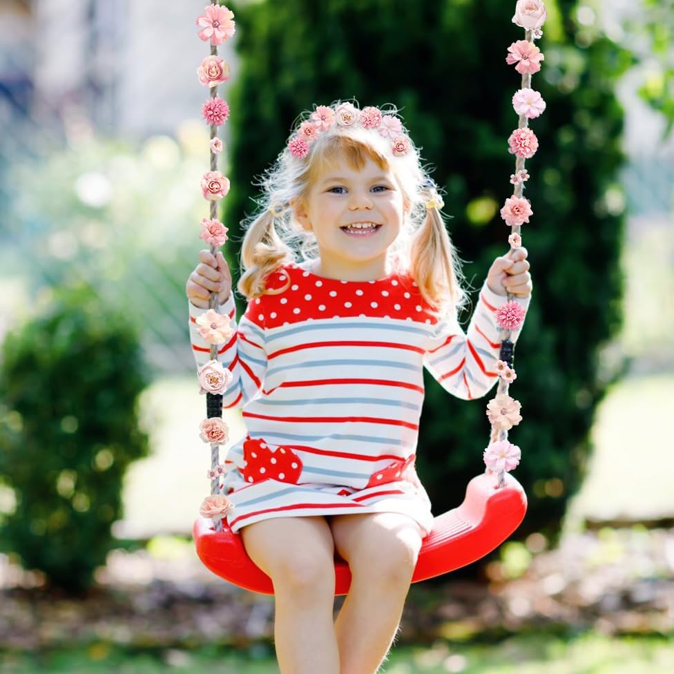 Faux Flower Heads Small Silk Artificial Flower DIY Fake Mini Flowers Rose Daisy Multicolor Flowers Craft Supplies for Wedding Party Wreath Graduation Season Party Home Decor (125, Pink)