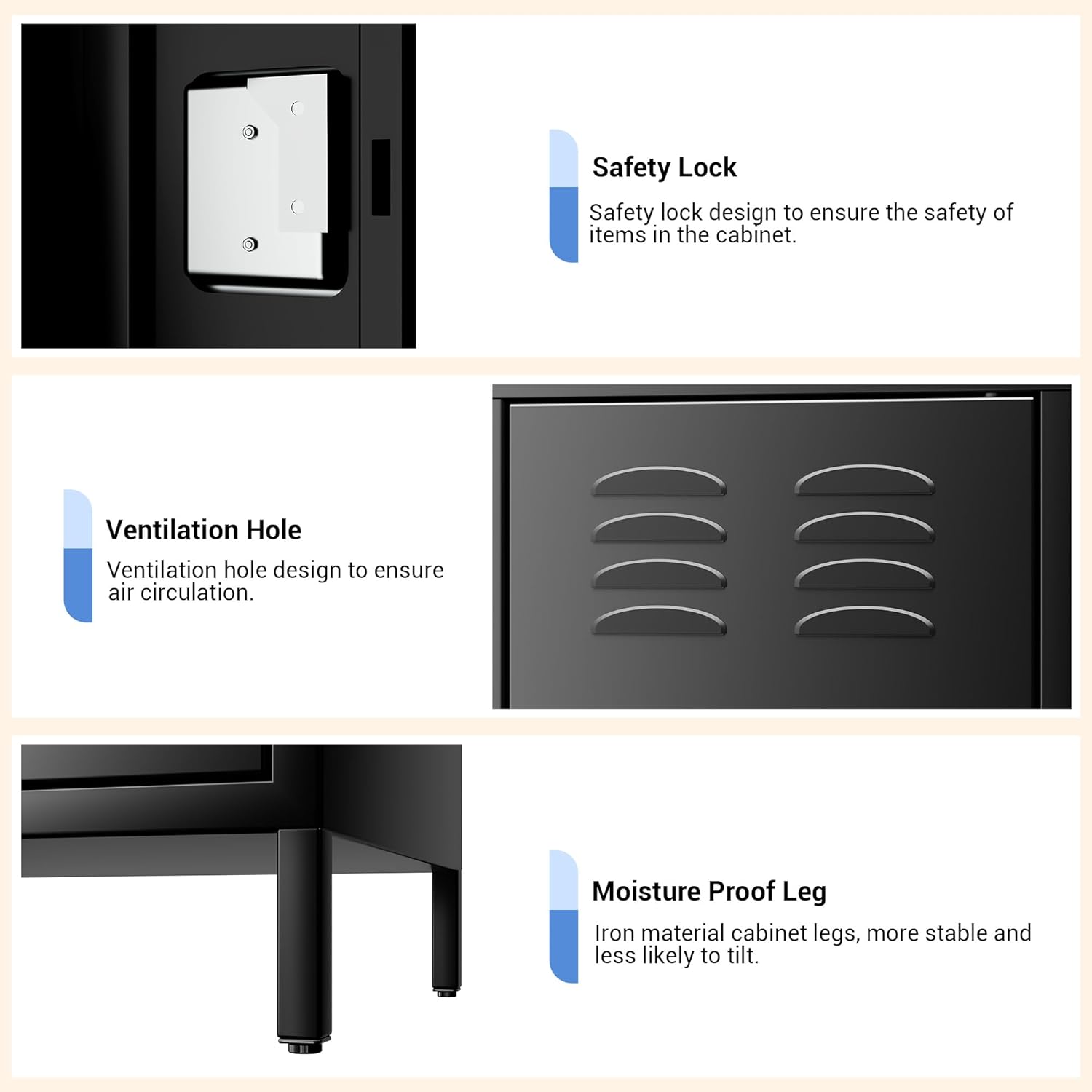 GAOMON Metal Lockers, 9-Door Metal Storage Cabinets Locker, Secure Storage Solution, Perfect for Offices, Gyms, Schools & Homes, Organizes Personal and Work Belongings Easily