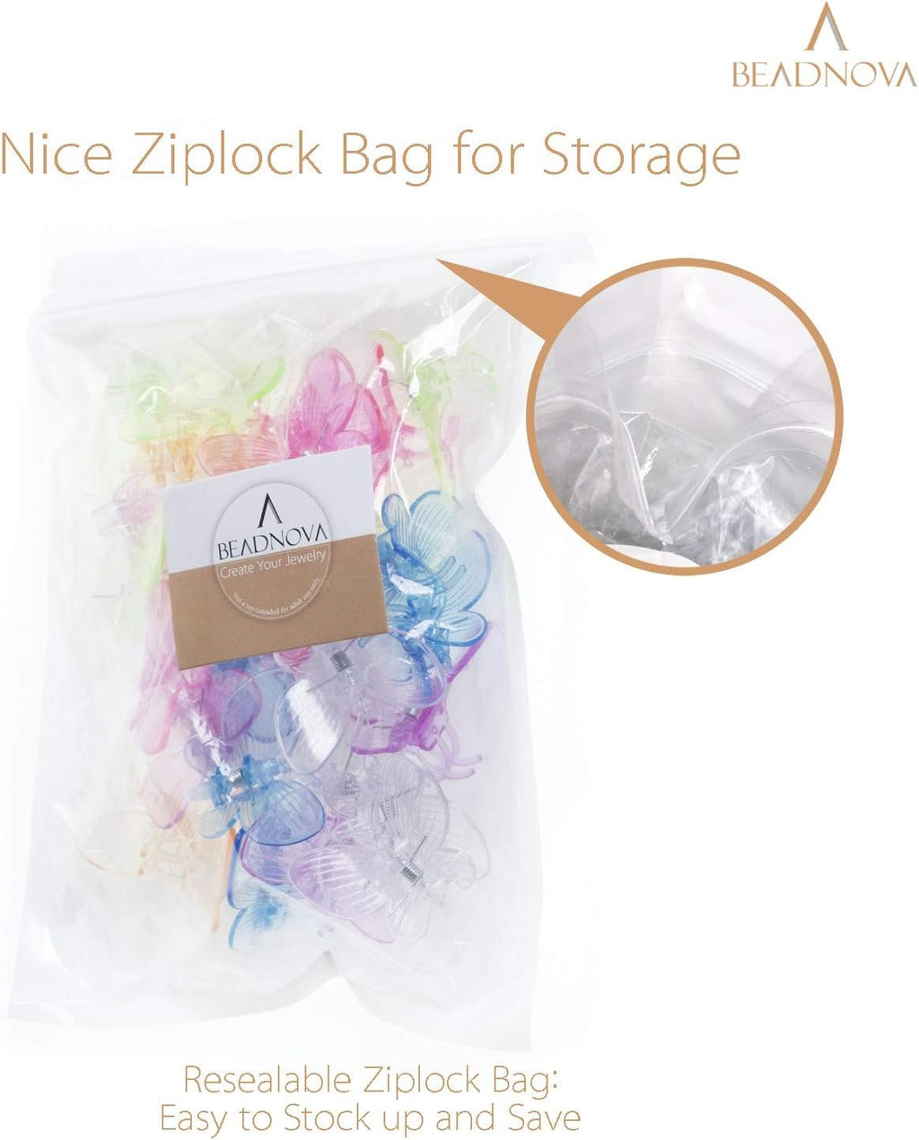 BEADNOVA Orchid Clips 30Pcs Butterfly Plant Clips Orchid Support Clips Vine Clips Plant Clips for Support Flower Orchid Vine (Mix Color, 30PCS)