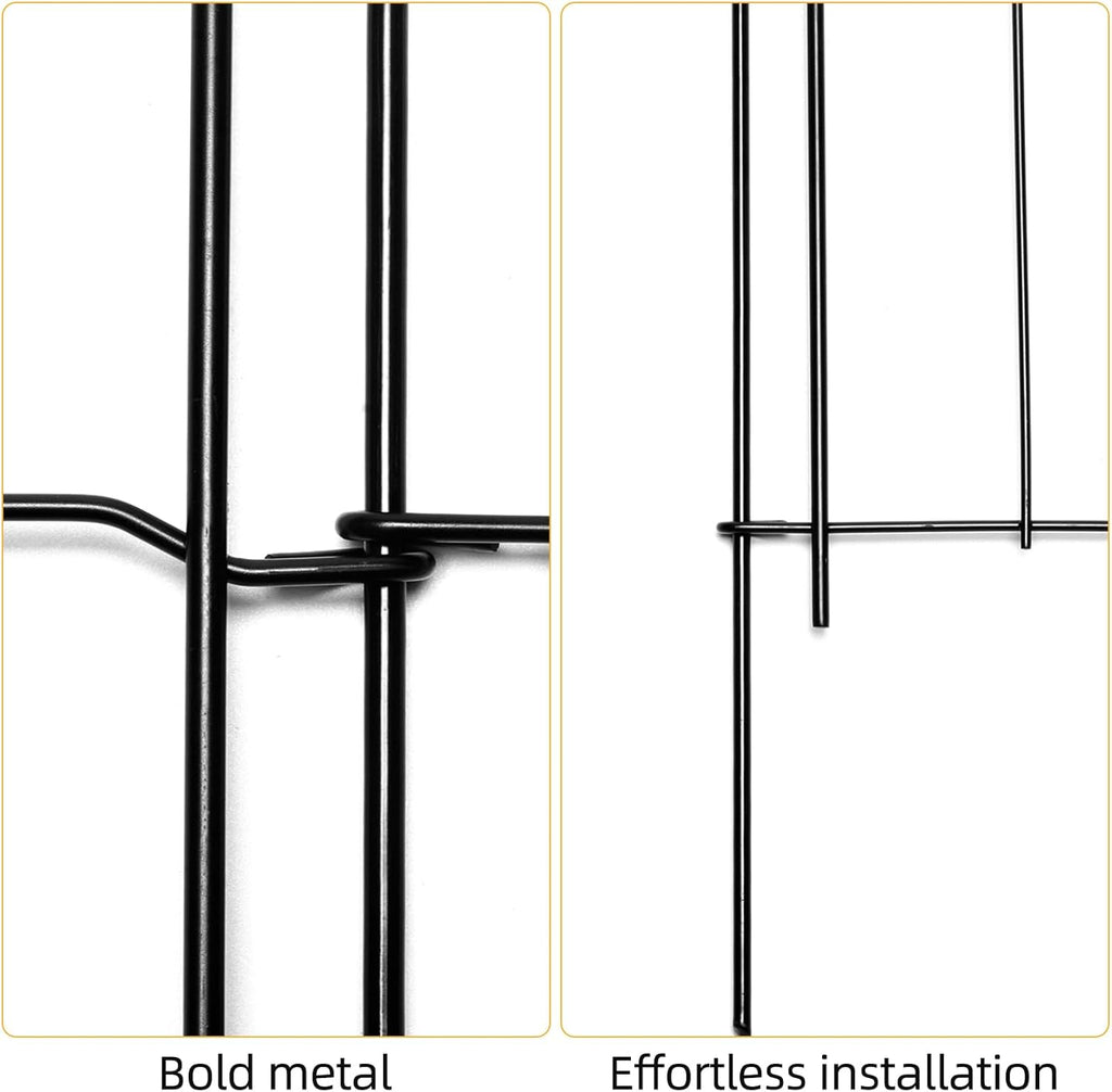No Dig Garden Fence 16in x 10ft 10 Panels Decorative Garden Border for Fencing for Flower Beds, Dog Barrier, Patio and Yard Decoration