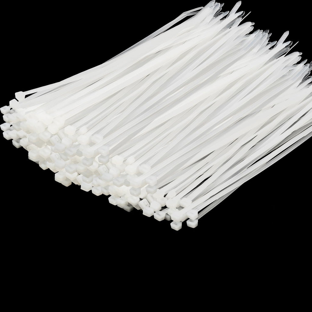 14 Inch Zip Ties White 1000 PCS, 40 Lbs- Heavy Duty Tensile Strength, Nylon PA66 UV Resistant Cable Ties for Indoor and Outdoor Use - Ideal for object bundling and fastening