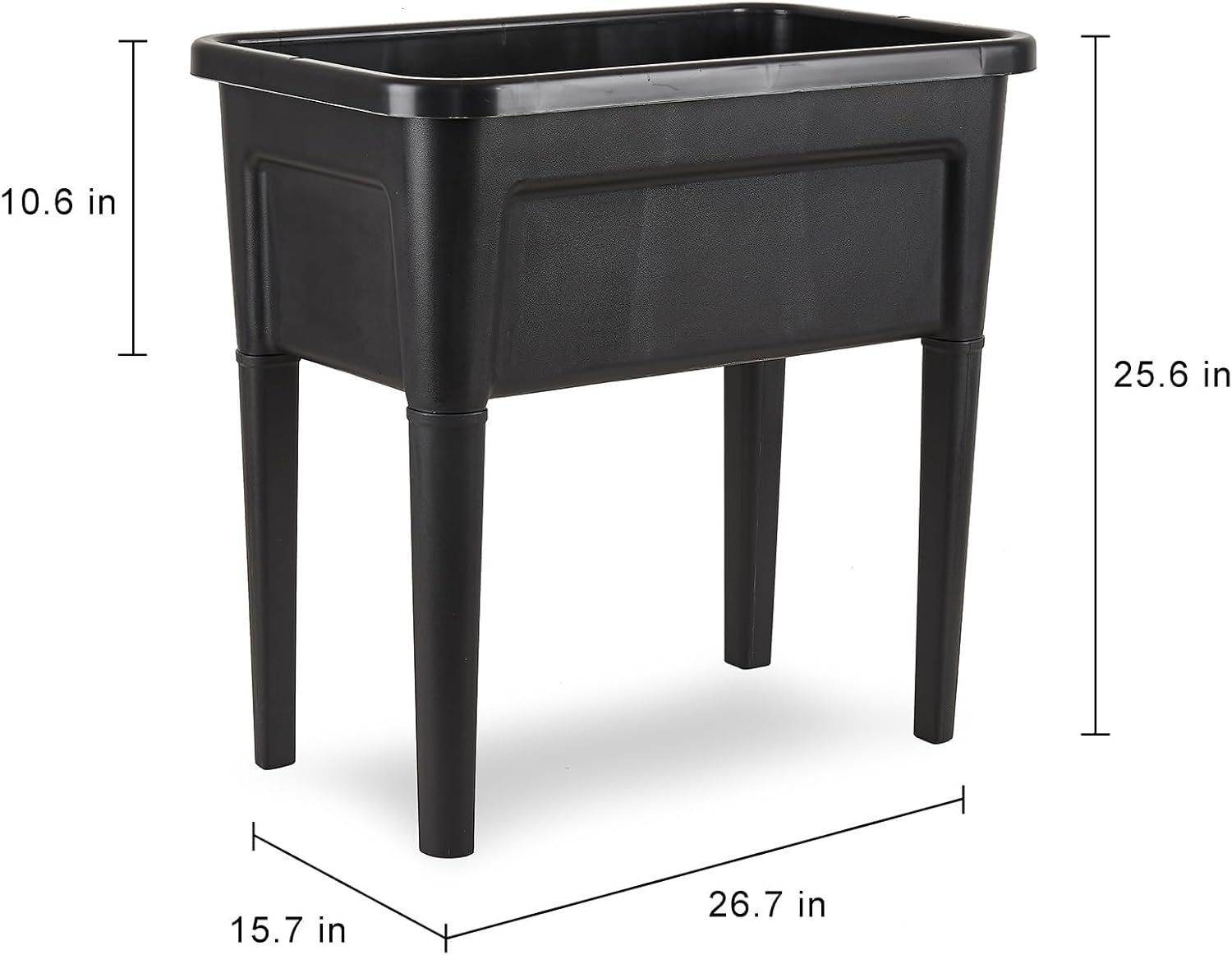 2 Pcs Plastic Raised Garden Beds with Legs，16 Gallon Outdoor Elevated Garden Planter Box，Perfect for Flowers, Vegetables, and Herbs