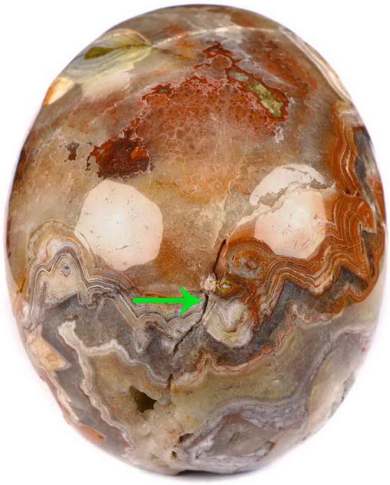 Skullis 4.1" Red Crazy Lace Crystal Skull, Hand Carved Gemstone Fine Art Sculpture, Reiki Healing Stone Statue Z8