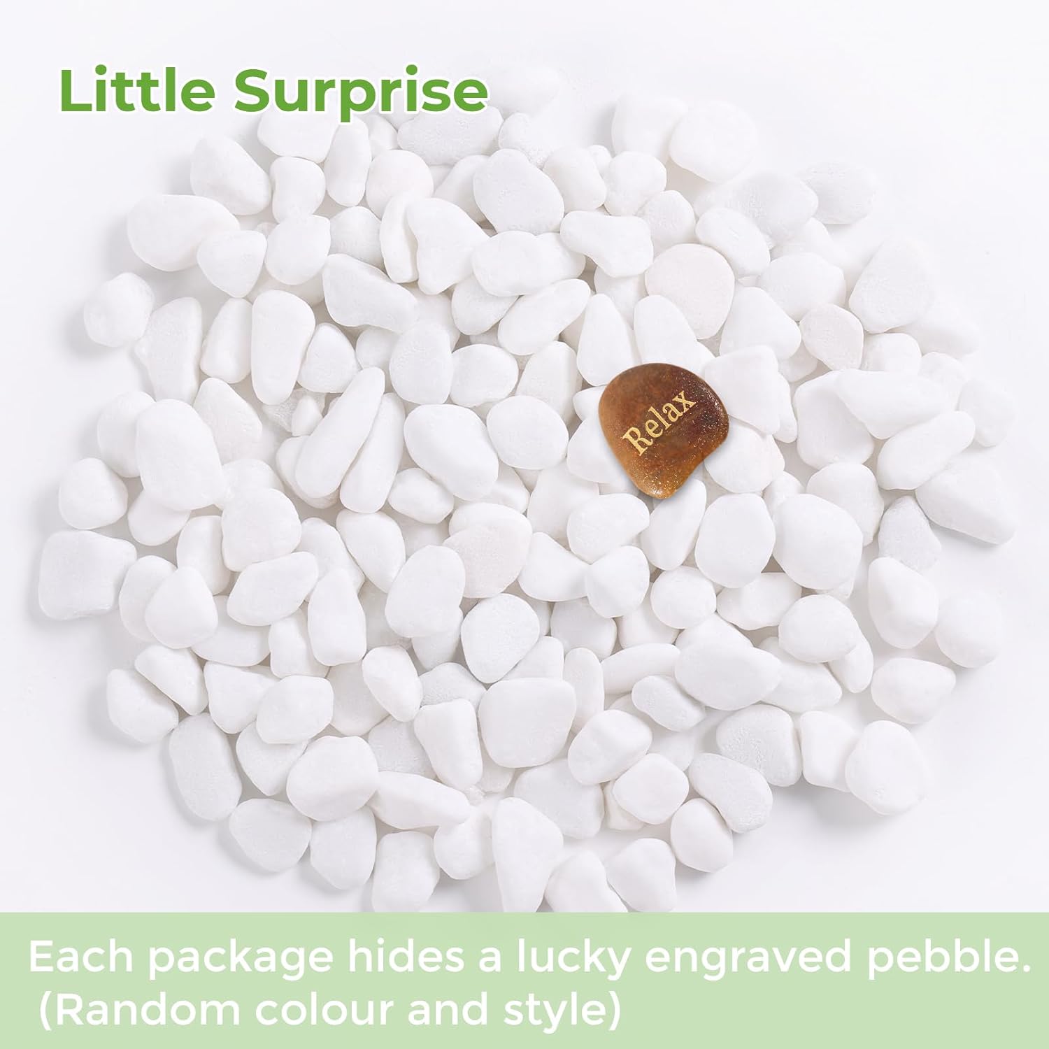 SIDONG 5 LB White River Rocks, 0.3-0.5 Inches Matte Pebbles for Indoor Plants, Aquarium Rocks Used in Fish Tank, Decorative Stones for Plants, Vases, Home Décor, Crafting, Garden Landscaping