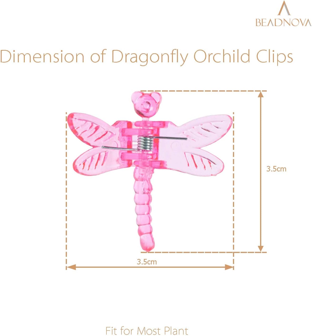 BEADNOVA Orchid Clips 30Pcs Dragonfly Plant Clips Orchid Support Clips Vine Clips Plant Clips for Support Flower Orchid Vine (Mix Color, 30PCS)