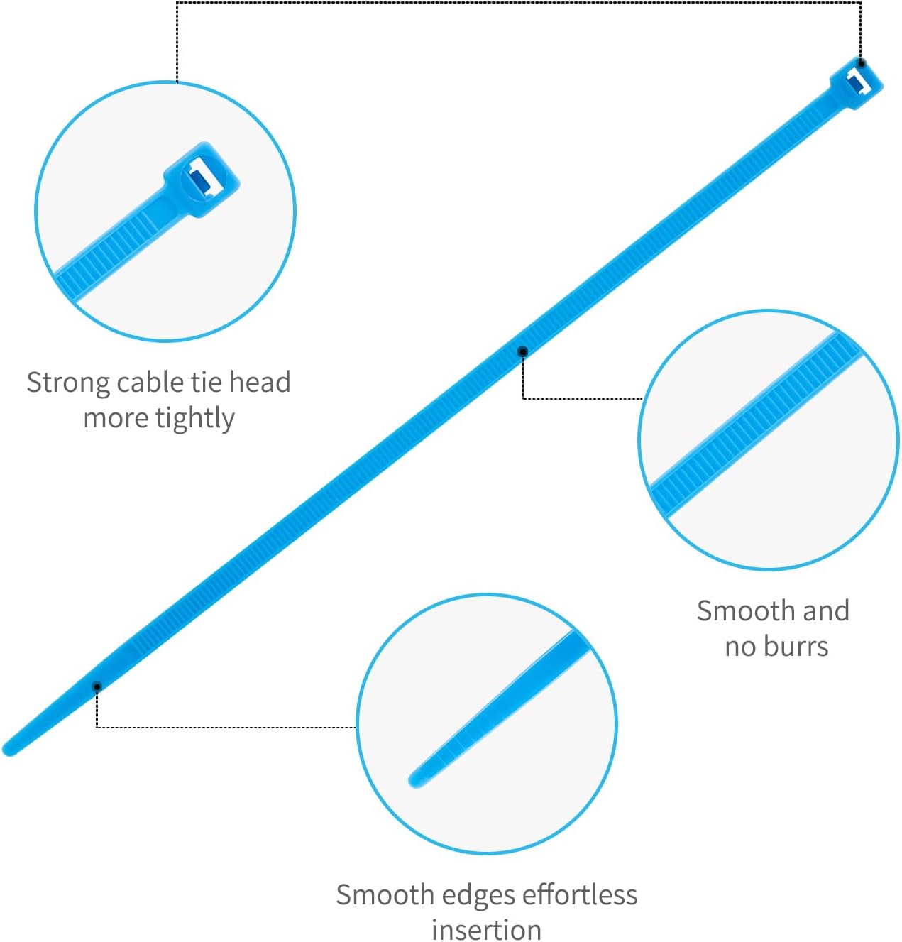 12 Inch Zip Ties Garden Green 1000 PCS, 50 Lbs- Heavy Duty Tensile Strength, Nylon PA66 UV Resistant Cable Ties for Indoor and Outdoor Use - Ideal for object bundling and fastening