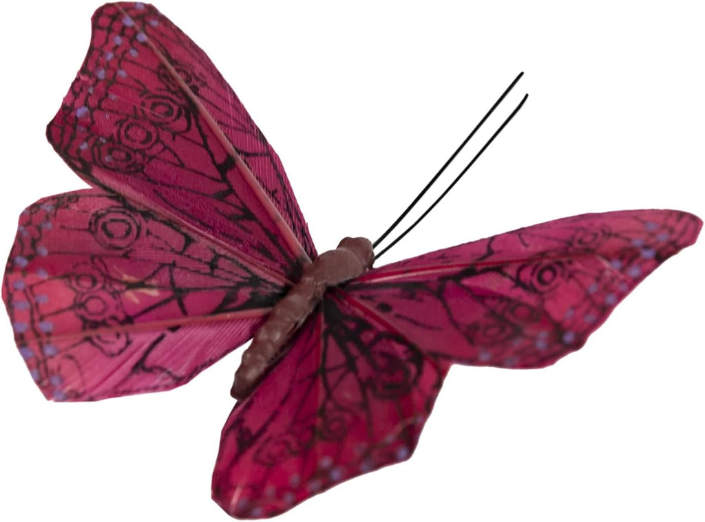 Cartanfill-Vibrant Multi-Colored Butterfly Clips, Set of 12 Decorations for Parties, Weddings and Home Decor