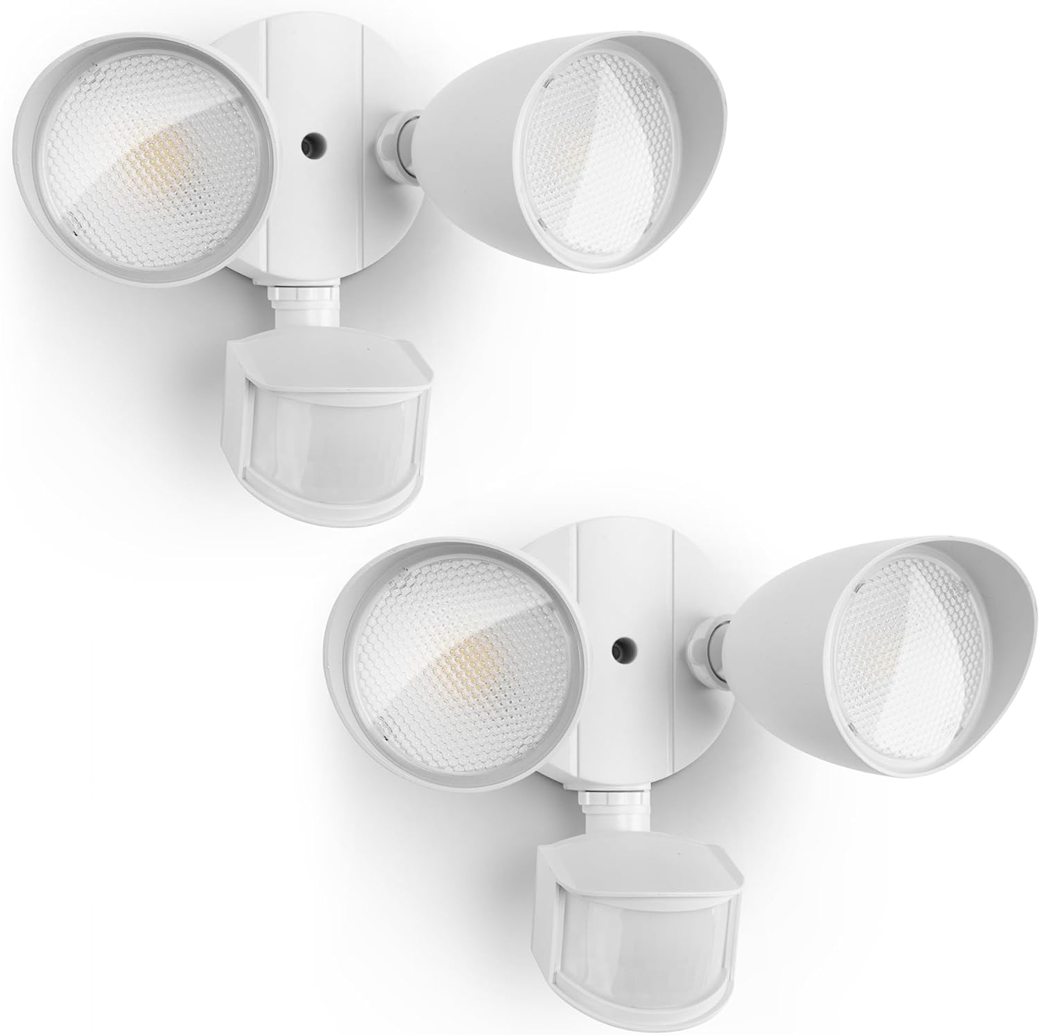 UME 2 Pack 32W 3500 Lumen LED Security Lights Motion Sensor Light Outdoor, 5000K Daylight, IP65 Waterproof, Dusk to Dawn, Motion Detector Flood Light for Garage, Yard, Porch-White