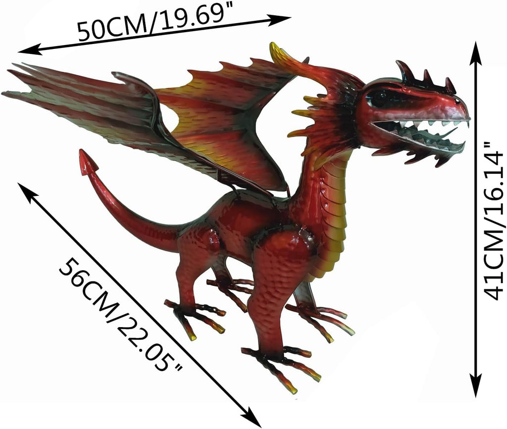 Decorative Fiery Red Dragon Figurine, Vasuki The Dragon Statue, Design Tales of legendia Flying Dragon Statue, The Dragon of Mythical Castle Garden Statue