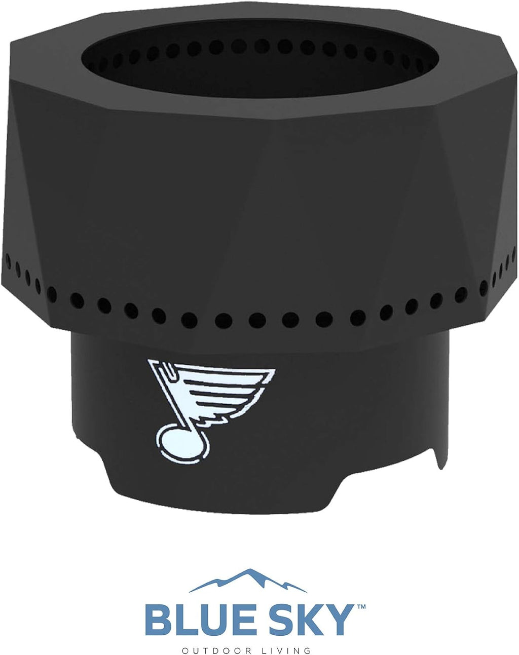 Blue Sky Outdoor Living NHL Pittsburgh Penguins Ridge Portable Steel Smokeless Fire Pit with Carrying Bag, Firewood and/or Wood Pellet Burning