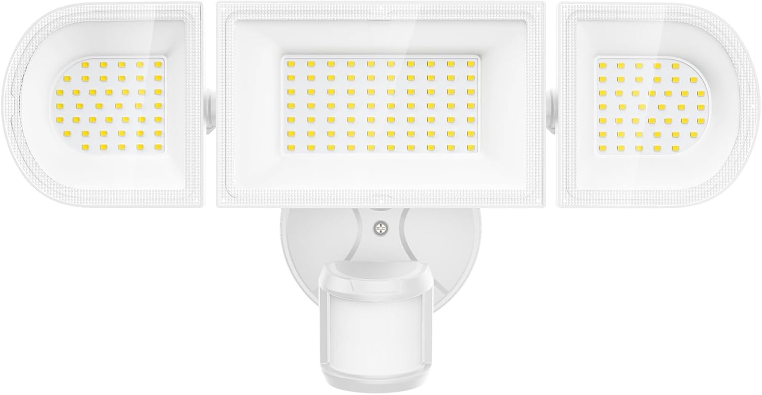 150W Motion Sensor Lights Outdoor for Outside, 15000LM LED Flood Lights Outdoor Wired Dusk to Dawn, Exterior Security Floodlight Fixture Waterproof IP65, Outdoor Lighting for House, Garage