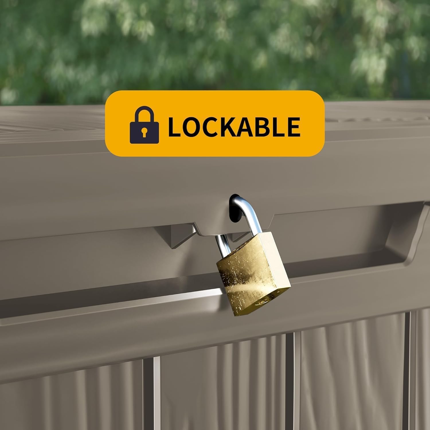 80 Gallon Waterproof Deck Storage - Compact Patio Storage Box & Pool Deck Box, All-Weather Resin Chest with Lock for Cushions & Tools, UV-Resistant, Slate Grey