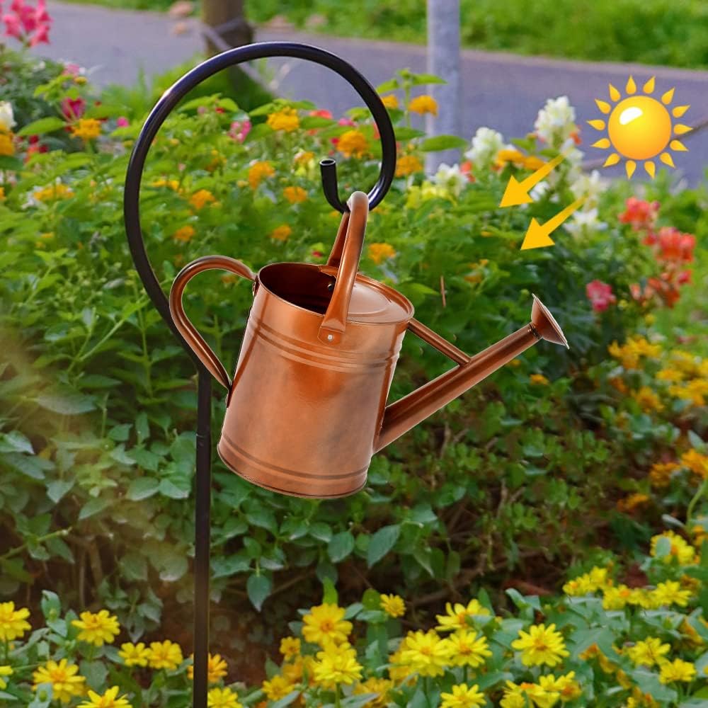 Metal Watering Can for Outdoor and Indoor Plants, Watering Can Decor, 1 Gallon (1 Gallon Copper)