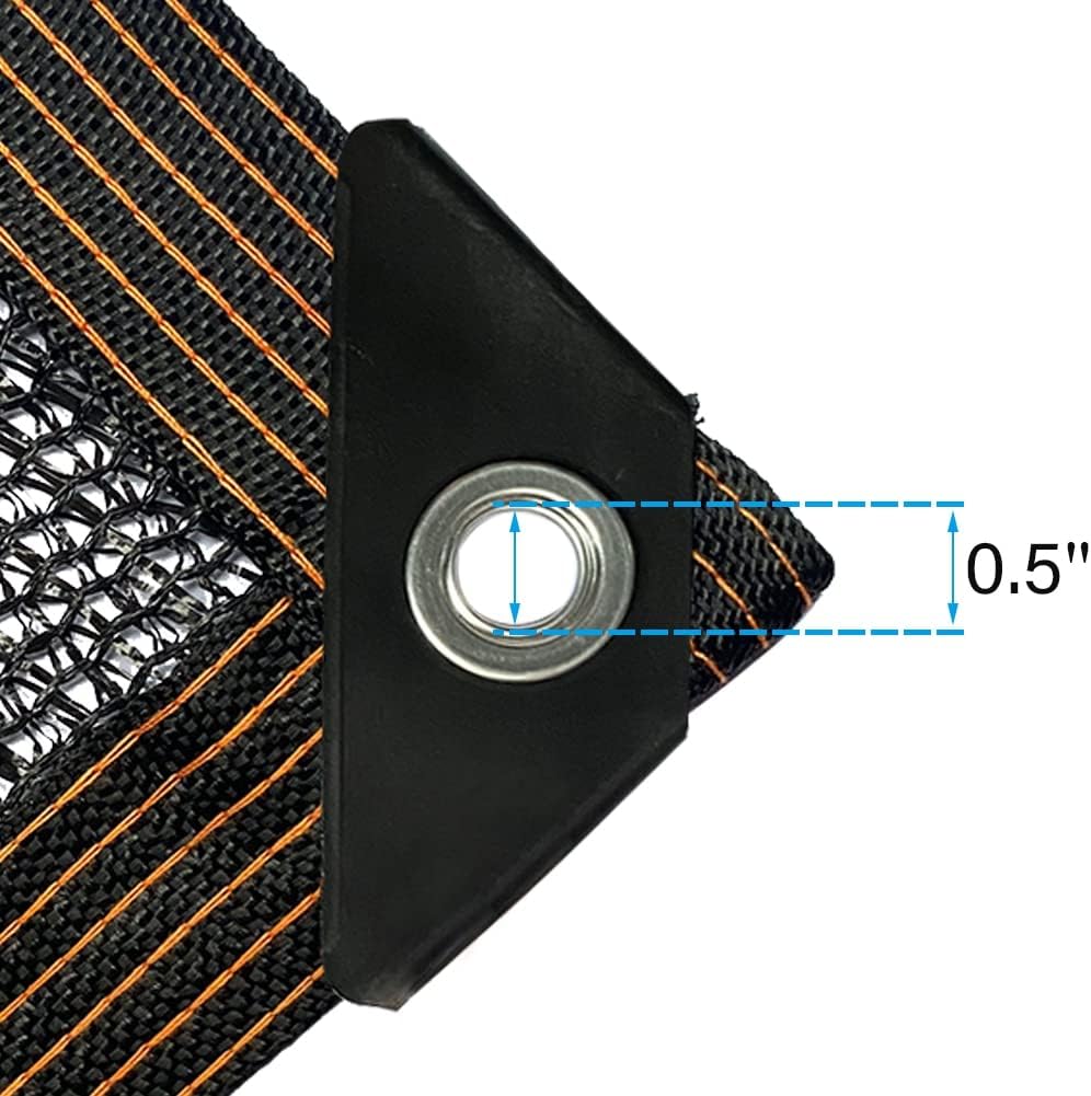 winemana 40% Black Shade Cloth, 10 x 12 FT Durable Mesh Tarp with Grommets, Resistant Garden Sun Shade Netting, Shading Antifreezing for Pergola, Greenhouse, Plants Growing, Chicken Coop