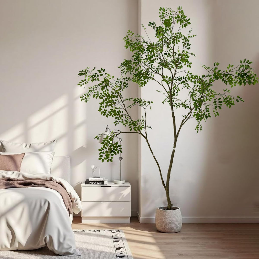 Artificial Elm Tree Faux Elm Tree 9ft Tall Fake Plant in Pot Fake Silk Tree Faux Plants Indoor