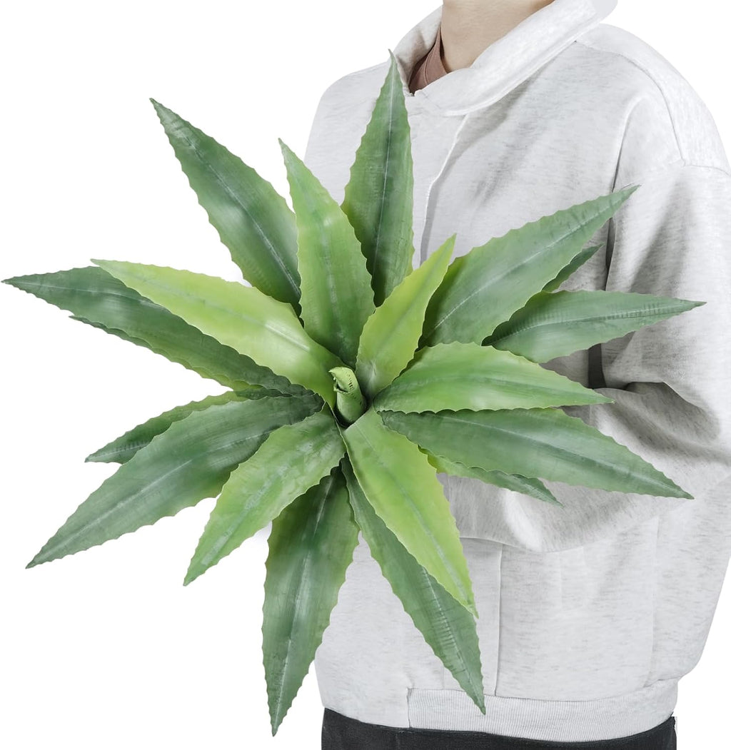 Velener 24 Inch Tall UV Resistant Artificial Agave Plant - Realistic Faux Succulent for Indoor & Outdoor Decor, Perfect for Home, Office, and Housewarming