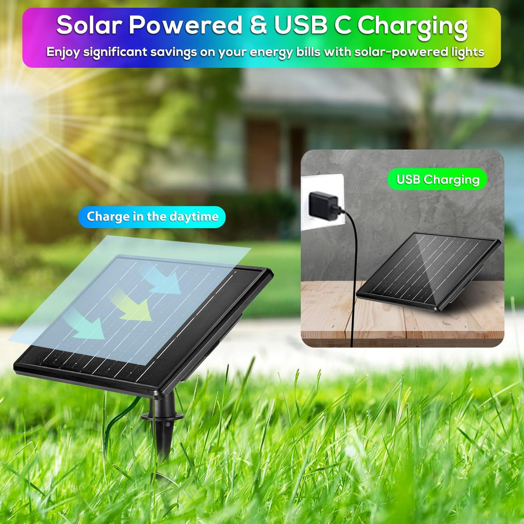 ZYAN Solar Spotlights Outdoor, Solar Landscape Lights with Remote Control, RGBW Colored Spot Lights for Yard, Garden, Lawn, Plant, Tree, Pool Areas, Auto On/Off, Dimmable & Waterproof (4 Pack)