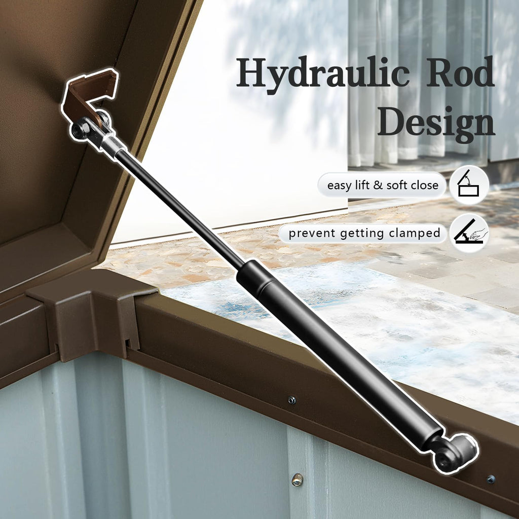 Domi 200-Gallon Outdoor Storage Box – Waterproof, Lockable Storage Cabinet for Patio Furniture, Garden Tools & Pool Supplies – Large Metal Storage for Cushions