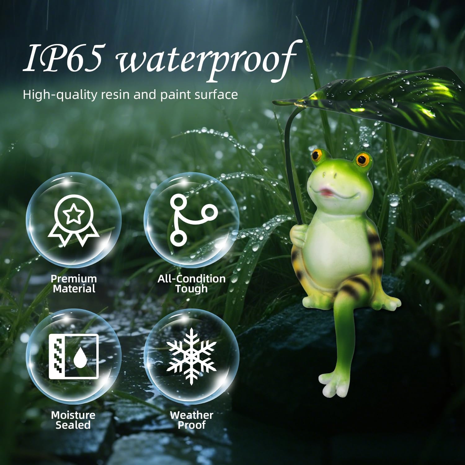 Solar Garden Statues Frog Garden Decor Figurine Lights with Umbrella for Outside,Yard Decorations Outdoor Patio Decor,Gardening Gifts for Women Mother's Day