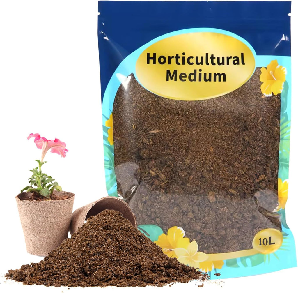 Sphagnum Peat Moss for Plants 10qt, Organic Garden Growing Soil Amendment and Media for Flowers, Vegetables, Herbs, Orchid, Indoor Houseplant